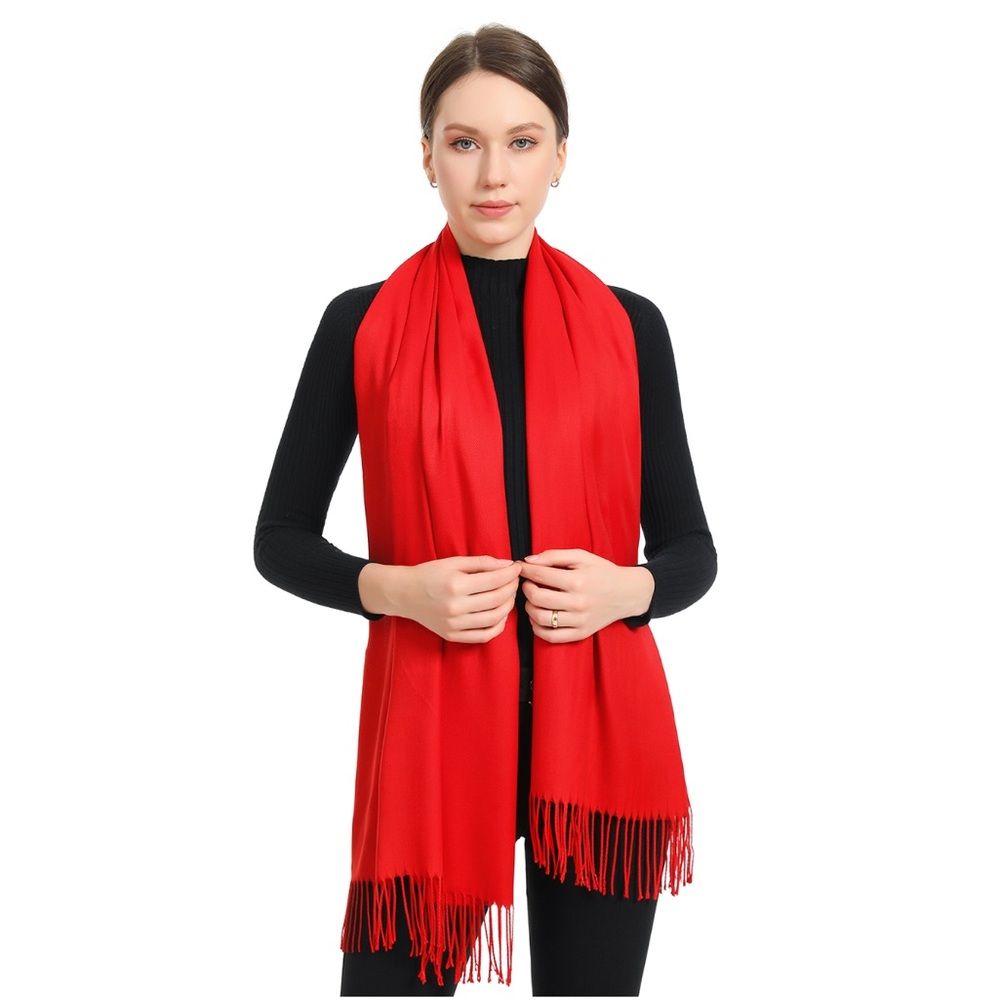 Elegant Red Women's Scarf